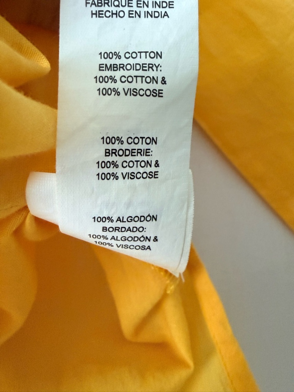 Karen Kane Yellow Embroidered V-Notch Tunic - Picture 6 of 6